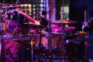 Bedford Ice House Stage Drums